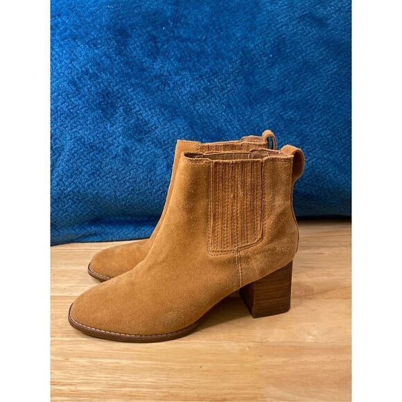 Madewell the Kay Chelsea ankle boot camel tan suede - Picture 1 of 8